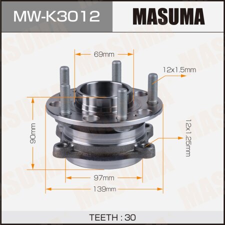 Wheel hub assembly Masuma, MW-K3012