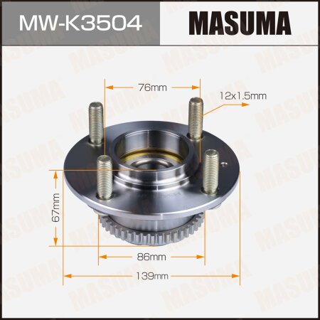 Wheel hub assembly Masuma, MW-K3504