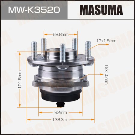 Wheel hub assembly Masuma, MW-K3520