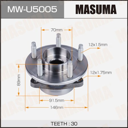 Wheel hub assembly Masuma, MW-U5005