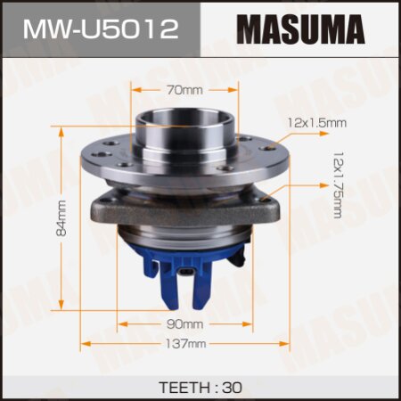 Wheel hub assembly Masuma, MW-U5012