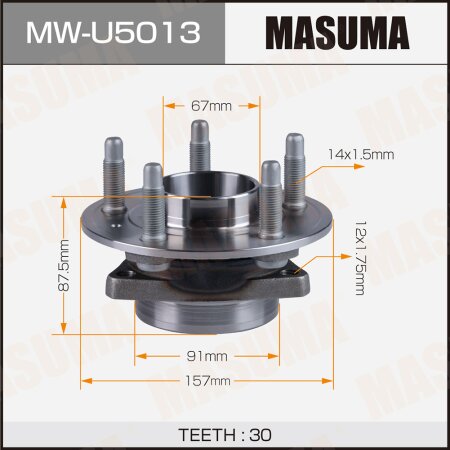Wheel hub assembly Masuma, MW-U5013