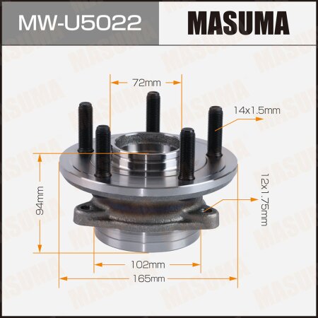 Wheel hub assembly Masuma, MW-U5022