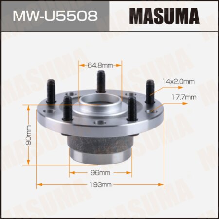Wheel hub assembly Masuma, MW-U5508