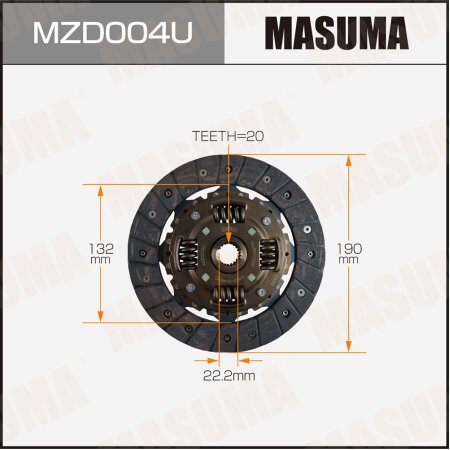 Clutch disc Masuma, MZD004U