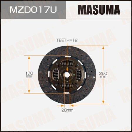 Clutch disc Masuma, MZD017U