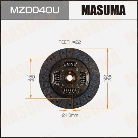 Clutch disc Masuma, MZD040U