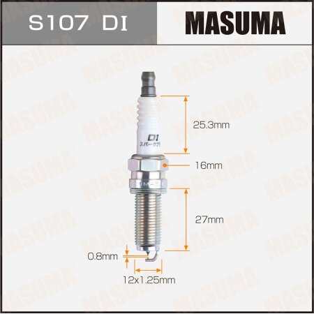 Spark plug Masuma iridium+iridium LDK8RTI, S107DI