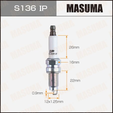 Spark plug Masuma iridium IZKR7B (7563), S136IP