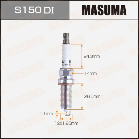 Spark plug Masuma iridium+iridium DILKAR6K11S (91217), S150DI