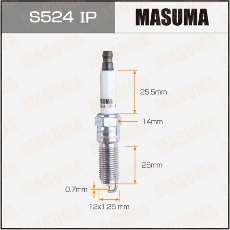 Spark plug Masuma iridium+platinum ILNAR8B7G, S524IP