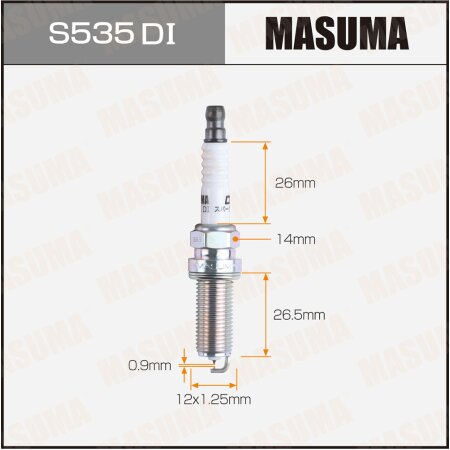 Spark plug Masuma iridium+iridium DILKAR8J9G (95029), S535DI