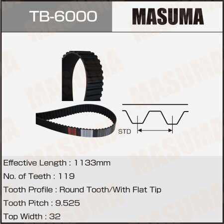 Timing belt Masuma, TB-6000