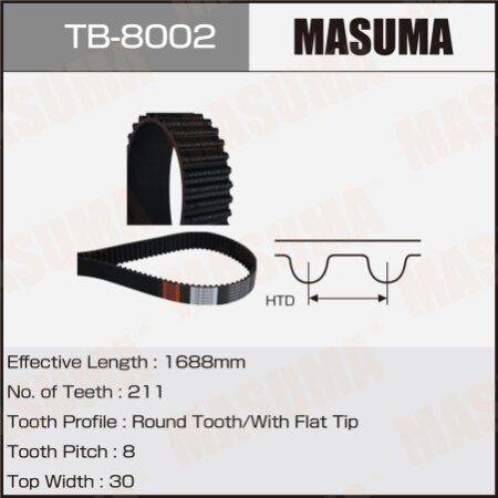 Timing belt Masuma, TB-8002
