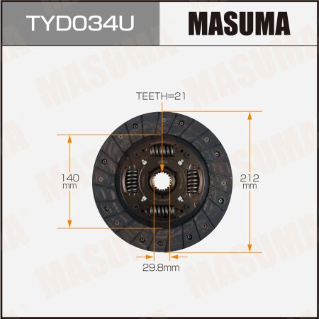Clutch disc Masuma, TYD034U