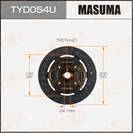 Clutch disc Masuma, TYD054U
