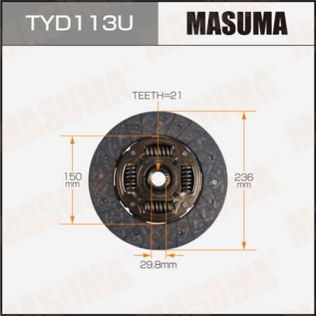 Clutch disc Masuma, TYD113U