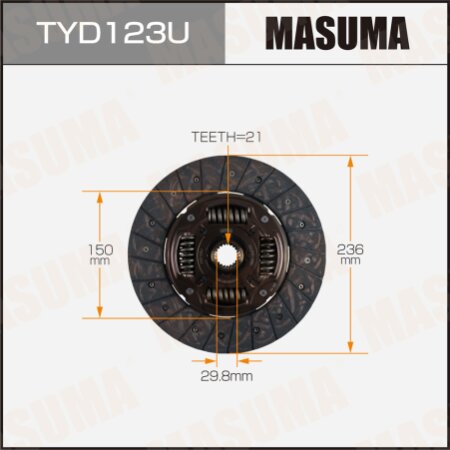 Clutch disc Masuma, TYD123U