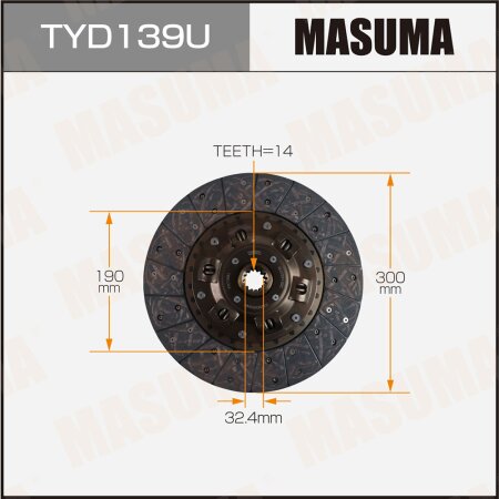 Clutch disc Masuma, TYD139U