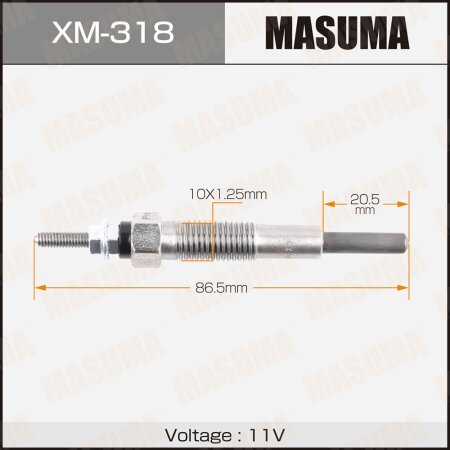 Glow plug Masuma, XM-318